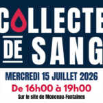 Don de sang : le mercredi 15 juillet 2026